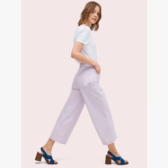 Kate Spade Frozen Lilac Button Front Pant - Picture 1 of 8